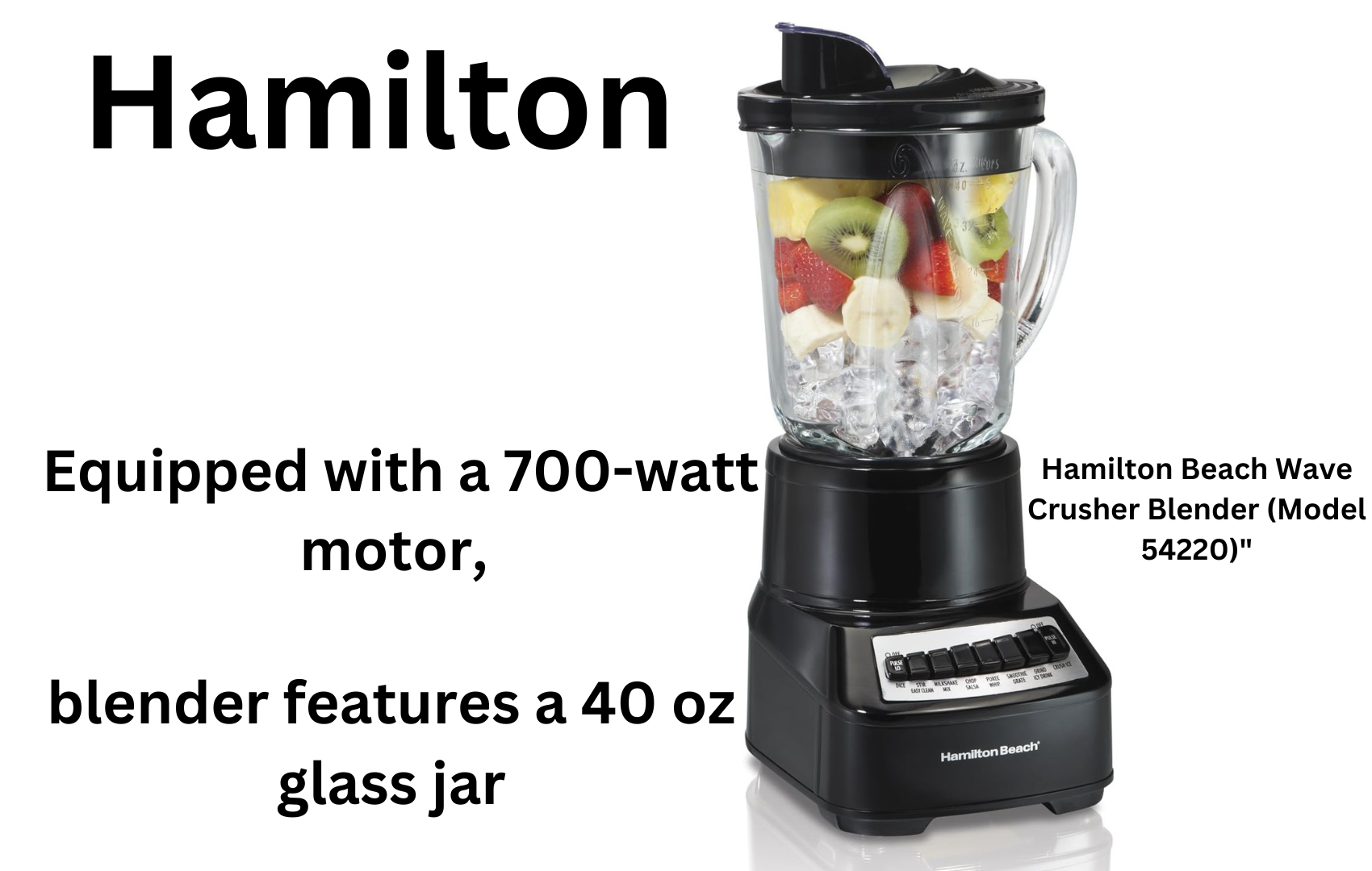 Hamilton Beach Wave Crusher Blender (Model 54220)"