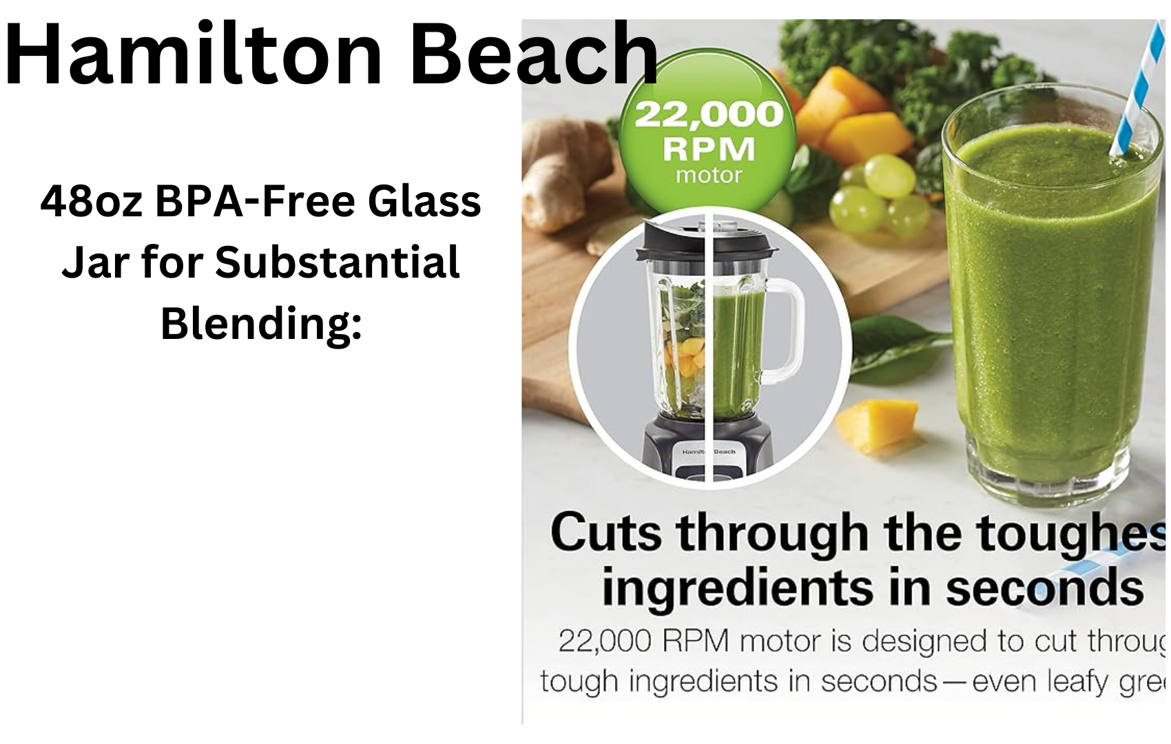 Hamilton Beach PowerMax Professional Blender (58600)