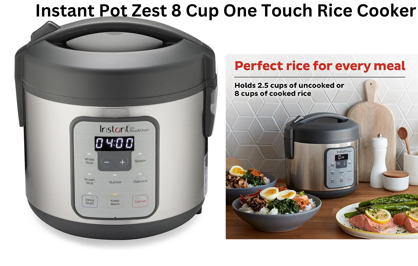  Instant Pot Zest 8 Cup One Touch Rice Cooker