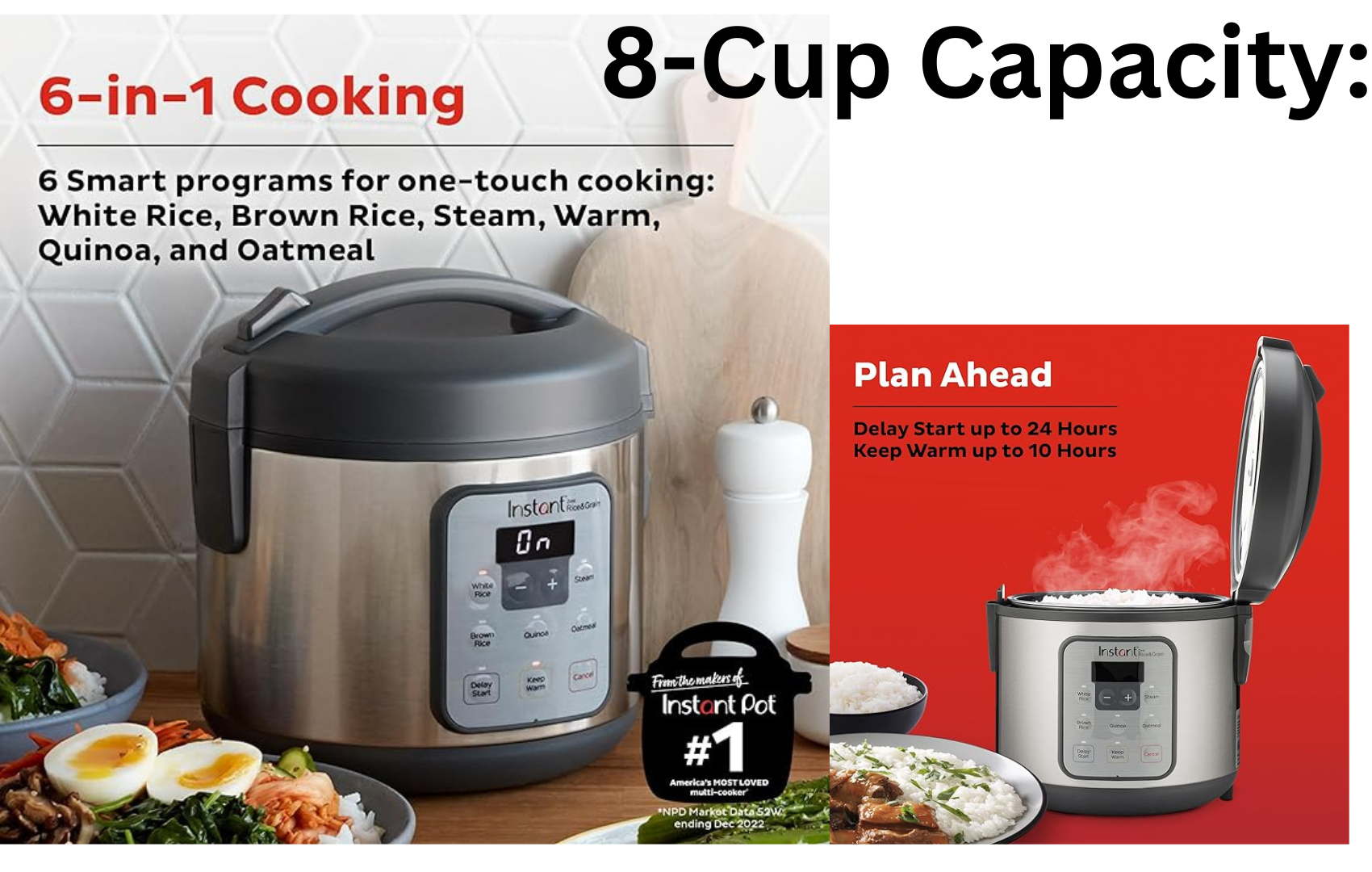  Instant Pot Zest 8 Cup One Touch Rice Cooker