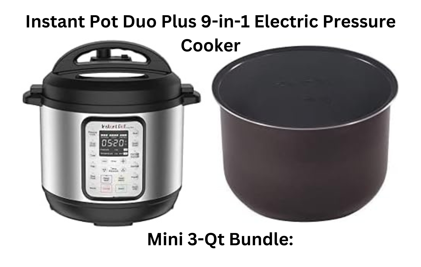 Instant Pot Duo Plus 9-in-1 Electric Pressure Cooker and Ceramic Inner Cooking Pot 