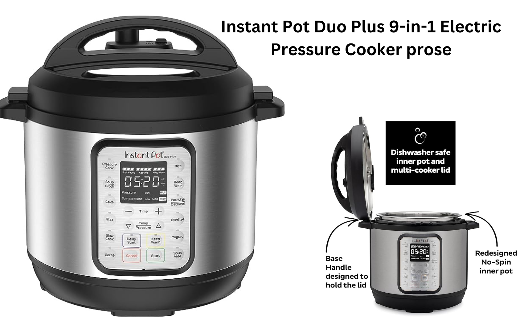 Instant Pot Duo Plus 9-in-1 Electric Pressure Cooker