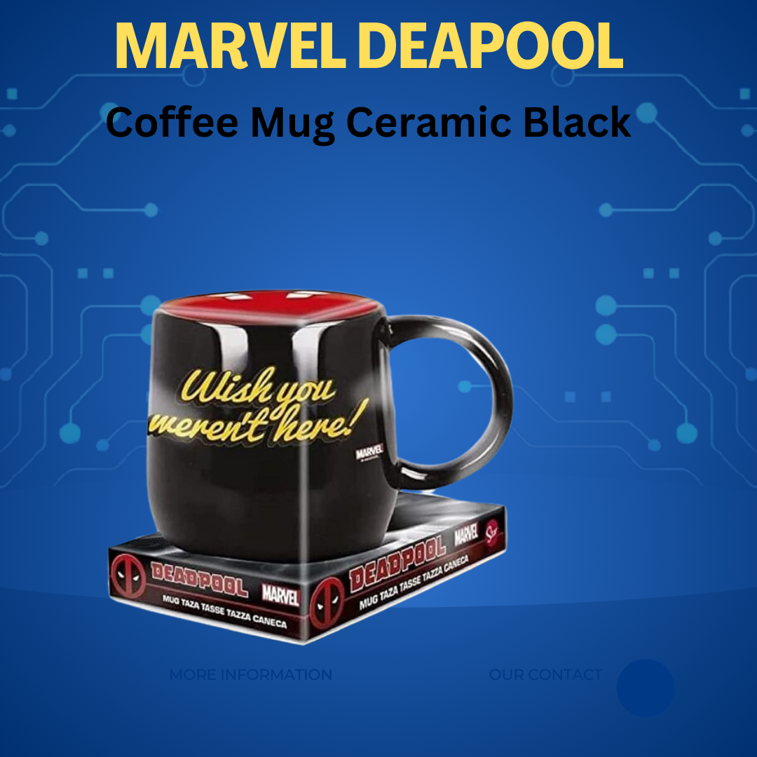 Marvel Deadpool Coffee Mug Ceramic Black