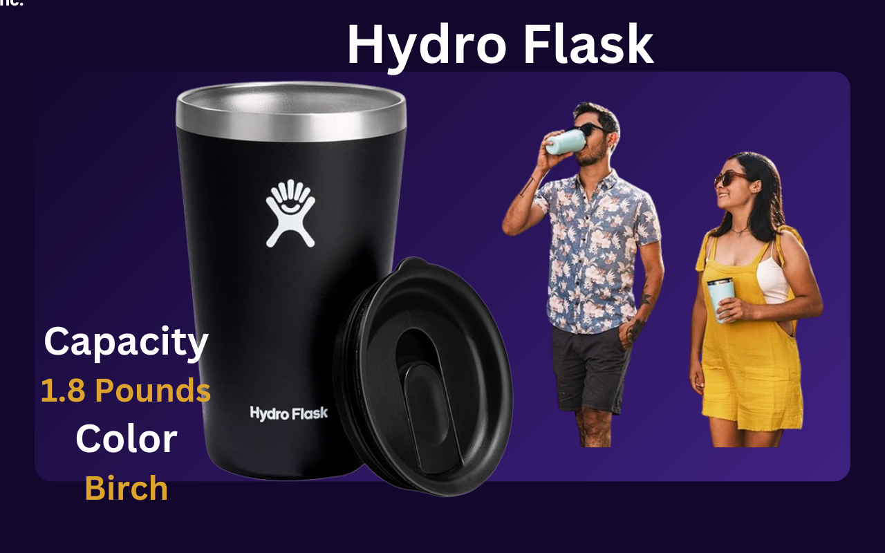 Hydro Flask Stainless Steel Tumbler with Lid and Double-Wall Vacuum Insulation