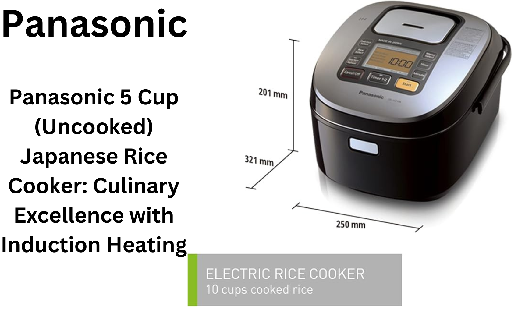 Panasonic 5 Cup (Uncooked) Japanese Rice Cooker: Culinary Excellence with Induction Heating