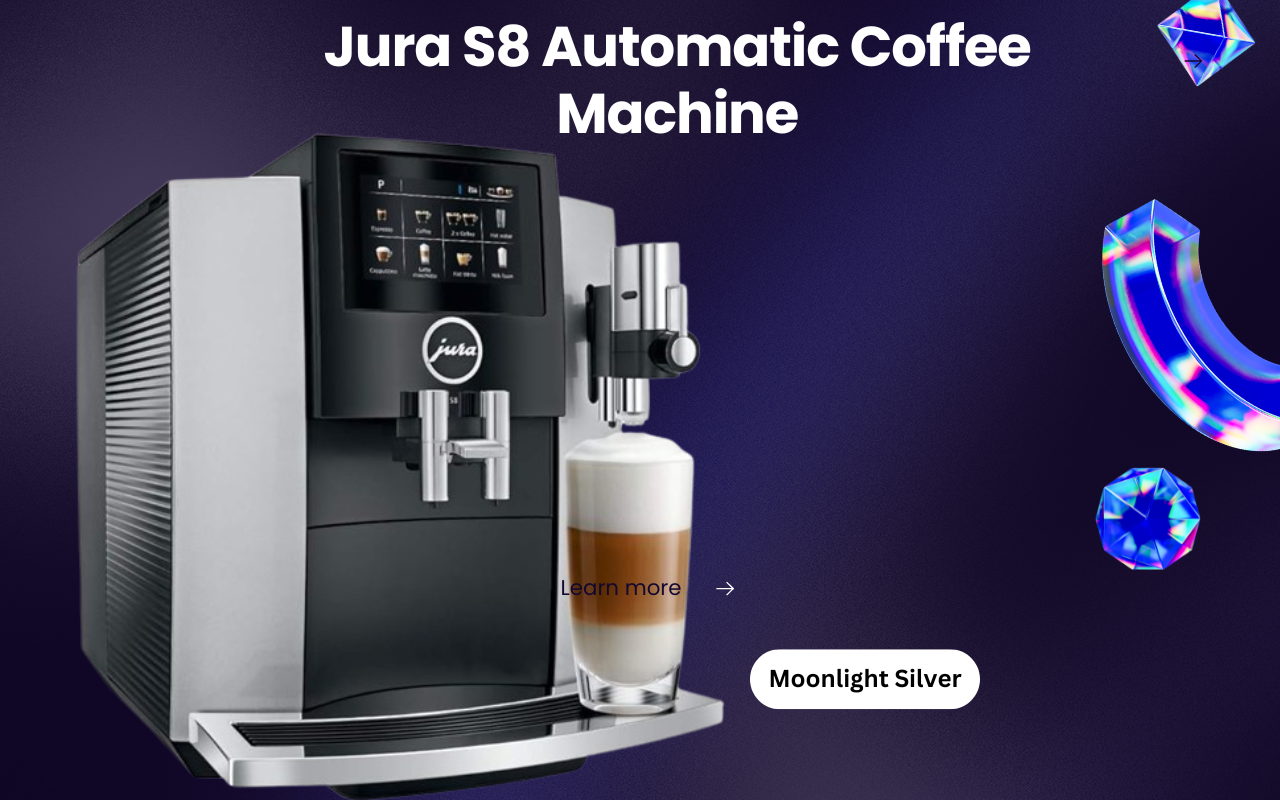 Jura S8: Moonlight Silver Automatic Coffee Machine