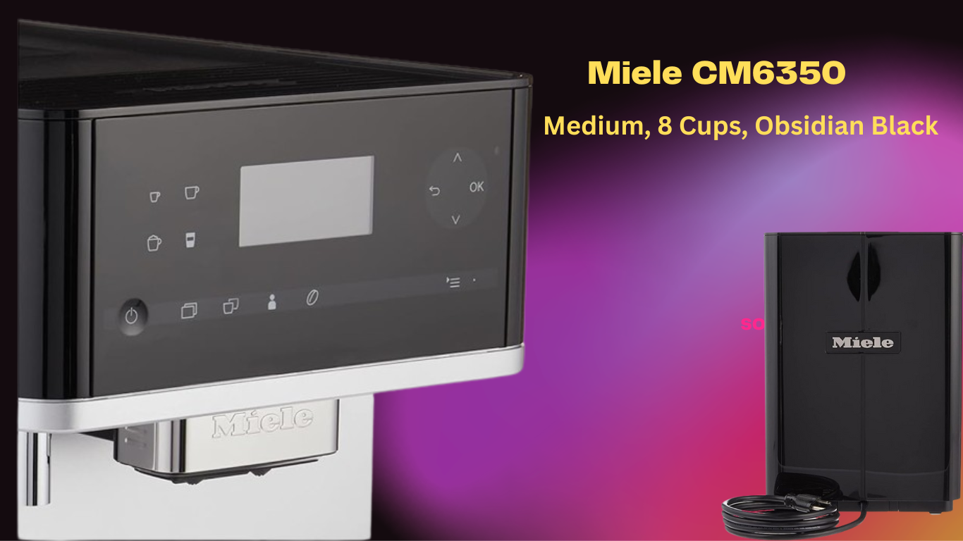  Miele CM6350 Countertop Coffee Machine, Medium, 8 Cups, Obsidian Black