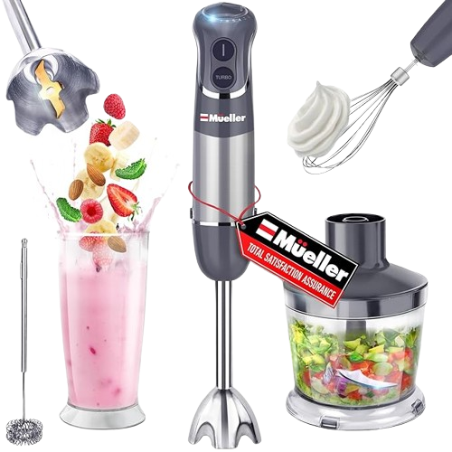 Ultimate Kitchen Companion: 3-in-1 Immersion Blender with Turbo Boost and Titanium Blades