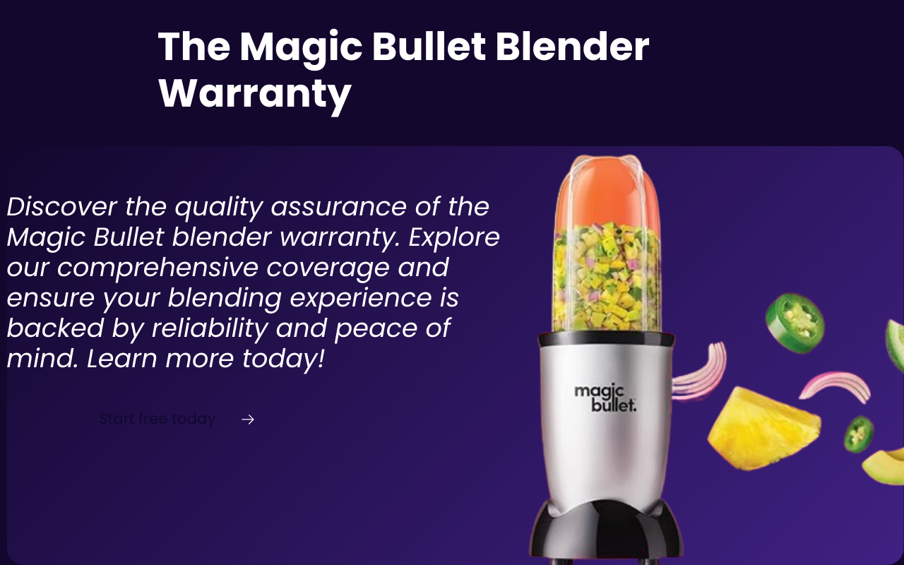 Magic bullet blender warranty